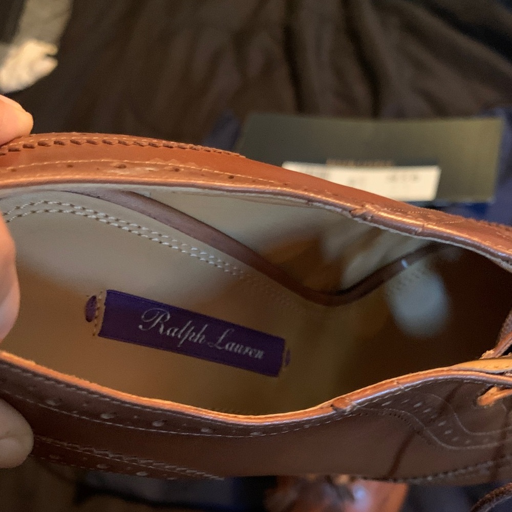 Ralph Lauren Men's Tan Leather Oxfords